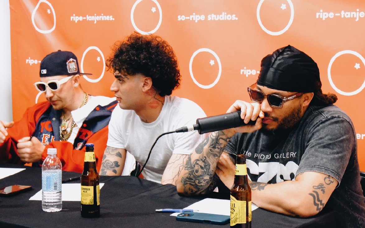 Judges at our monthly PASS THE AUX event hosted at so–ripe studios.