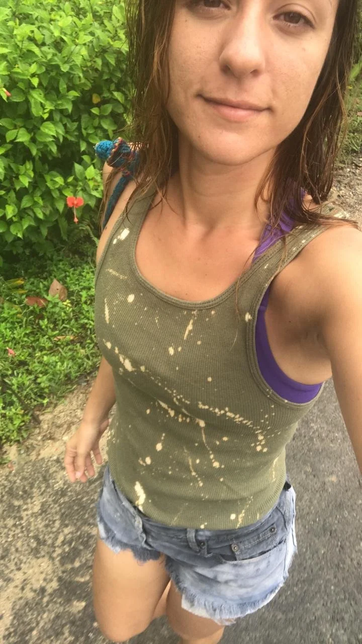 girl in shorts and tank top