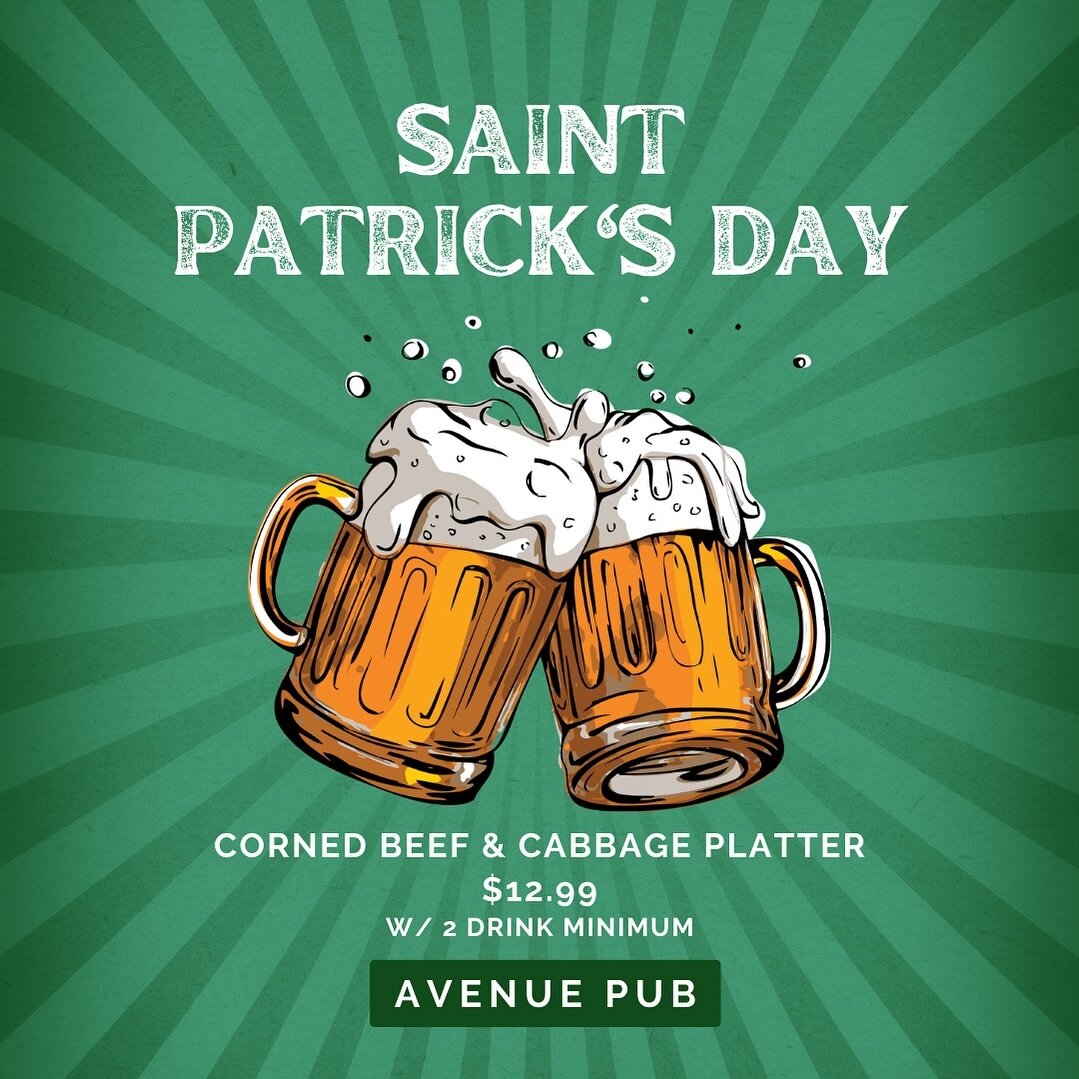 Come join us for St Patrick's Day! ☘️ We'll be running corned beef specials for the holiday. 🍻

#maplewood #maplewoodnj #southorangenj #unionnj