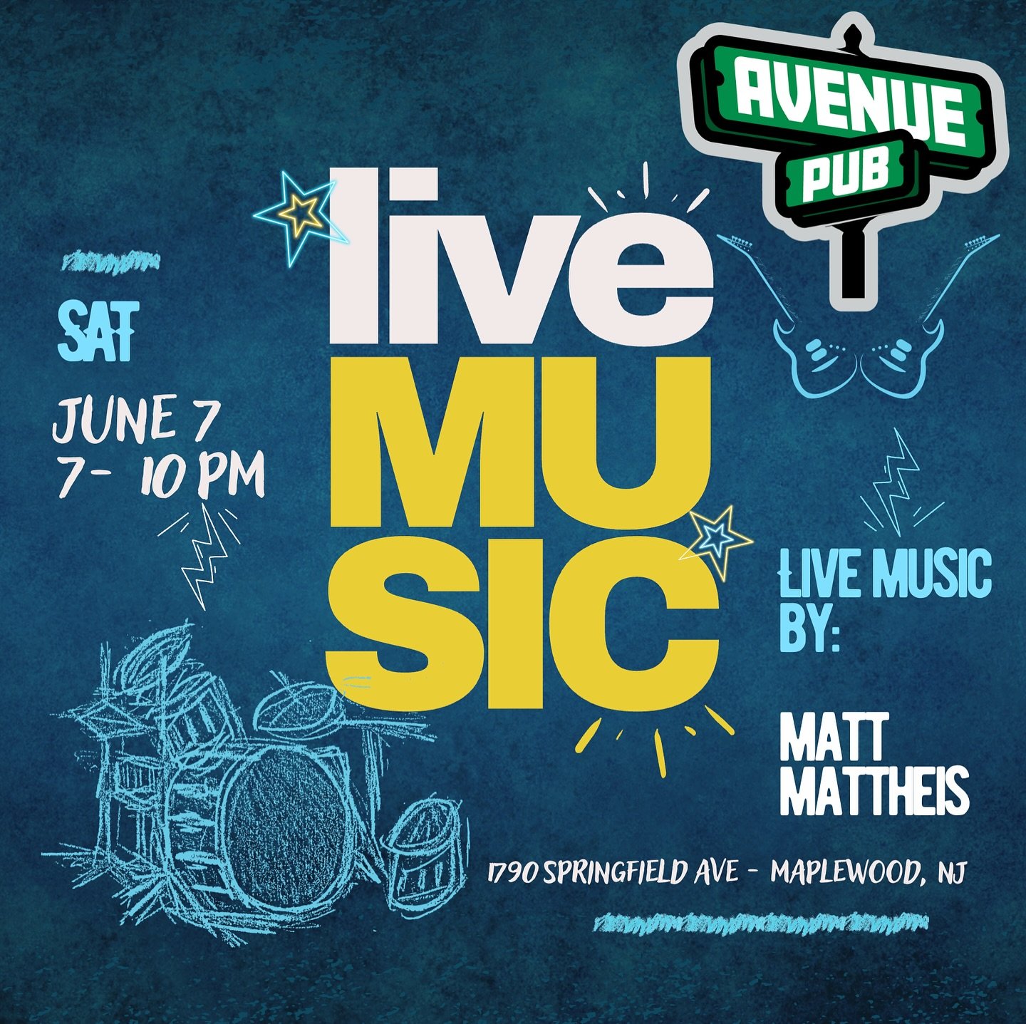 This Saturday join us with Matt Mattheis for another night of live music from 7-10PM!

#maplewood #maplewoodnj #southorange #southorangenj.