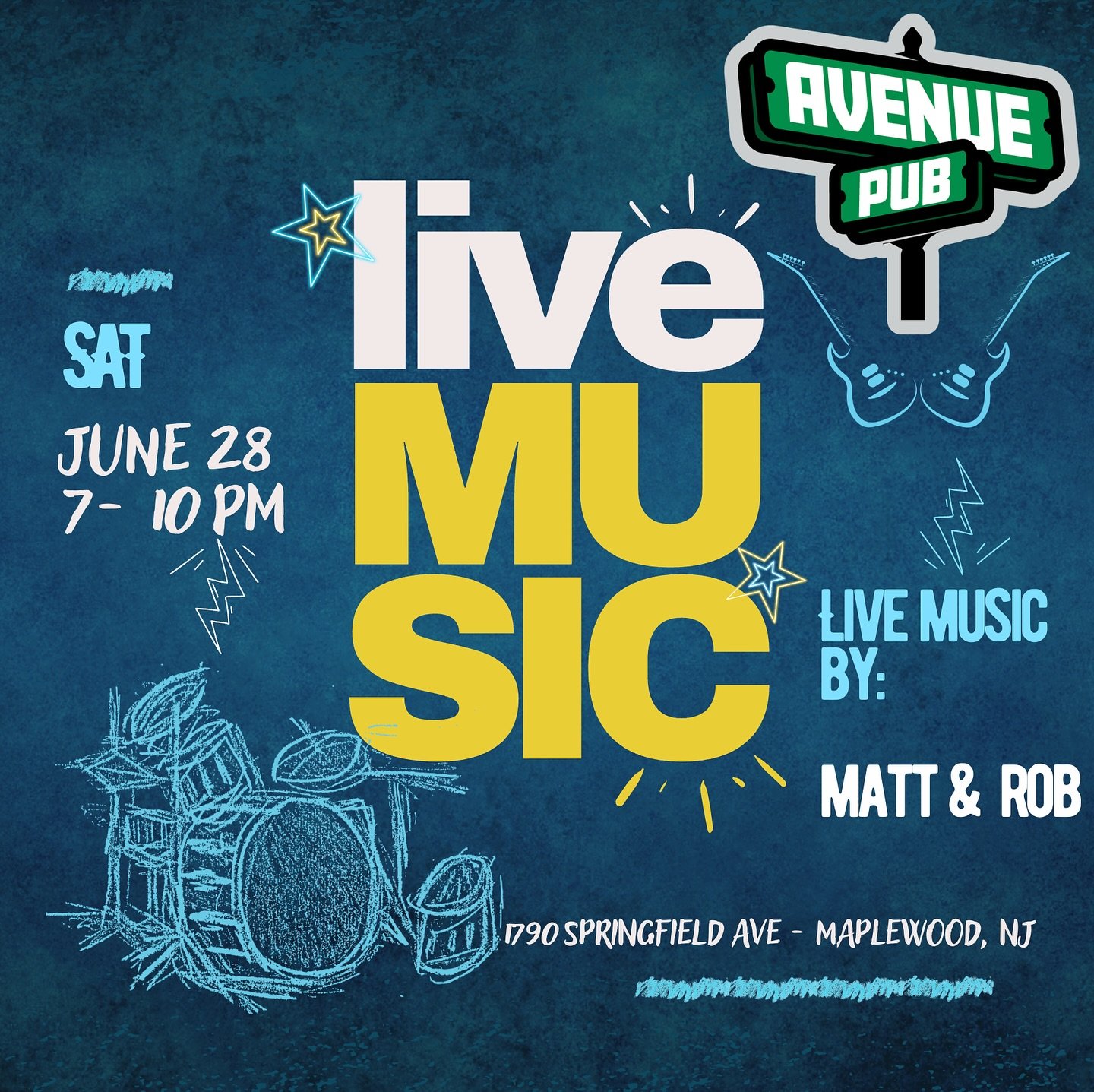 This Saturday join us for live music with Matt &amp; Rob from 7-10PM!

#maplewood #maplewoodnj #southorange #southorangenj