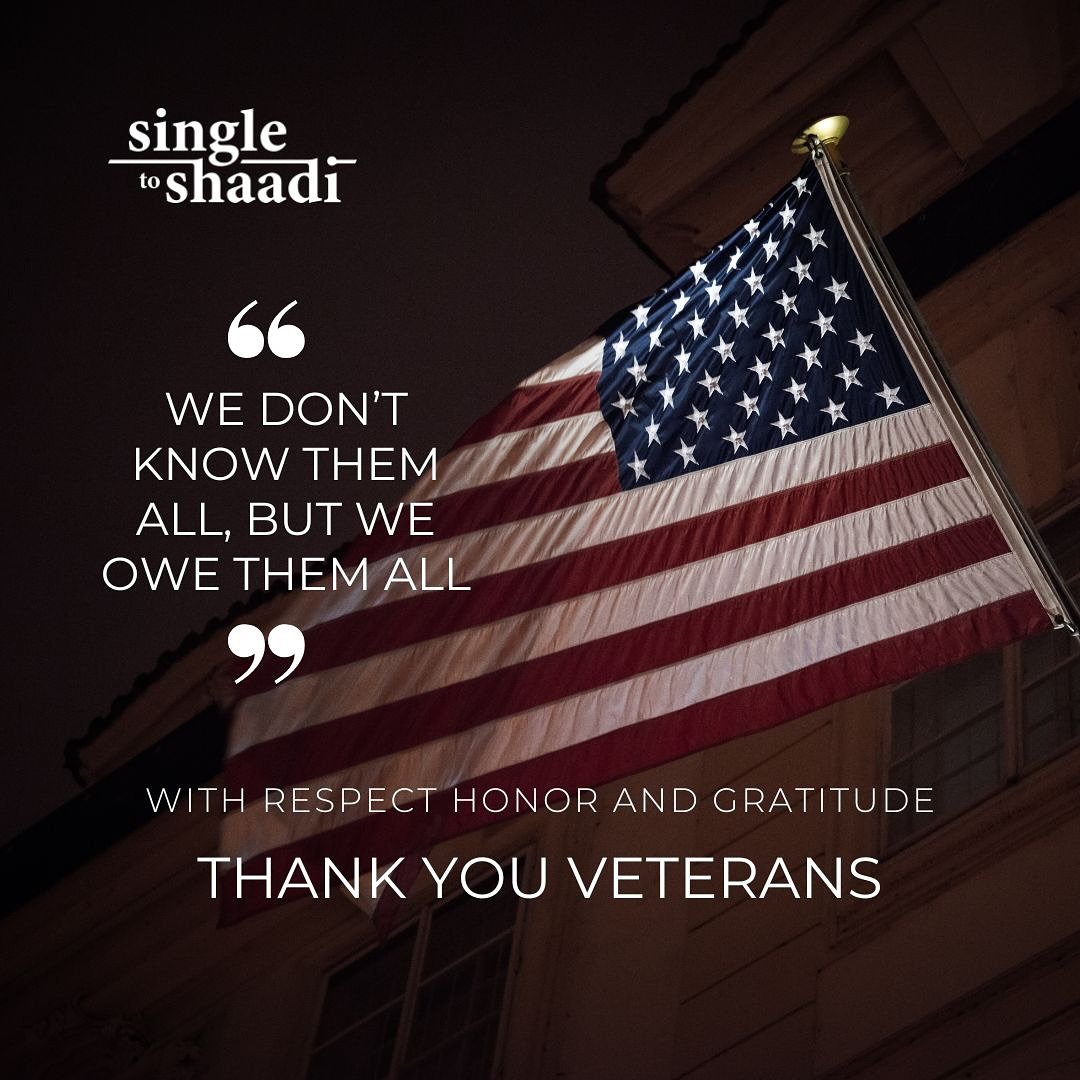 This Veterans Day, let&rsquo;s celebrate the unique contributions of South Asian service members. 🤍💙❤️
Discover their inspiring stories in our latest podcast and blog. 

#VeteransDay #SouthAsianVeterans #SingleToShaadi