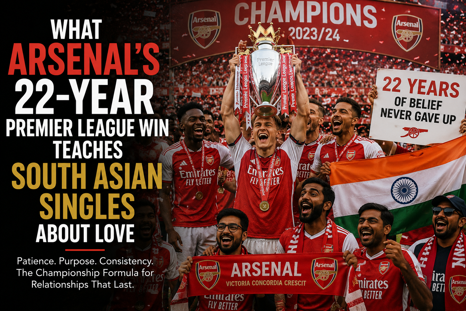 What Arsenal’s 22-Year Premier League Win Teaches South Asian Singles About Love