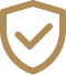 A shield with a checkmark symbol inside