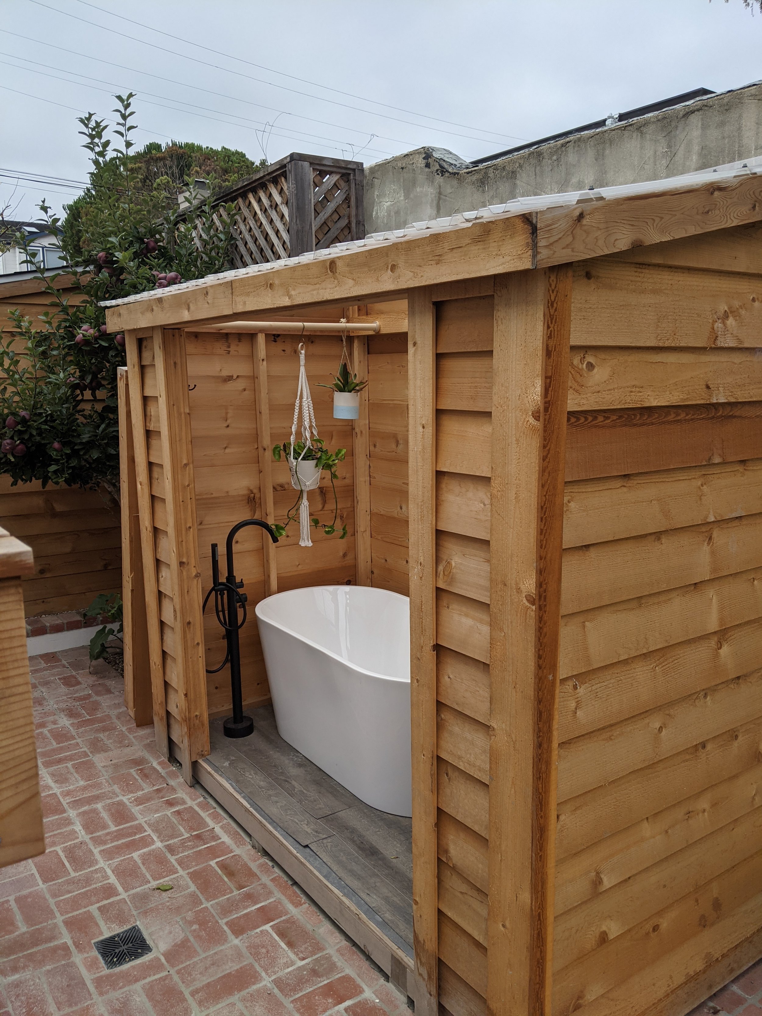 The 'bath house' for relaxation and to clean up after a day at the beach. 