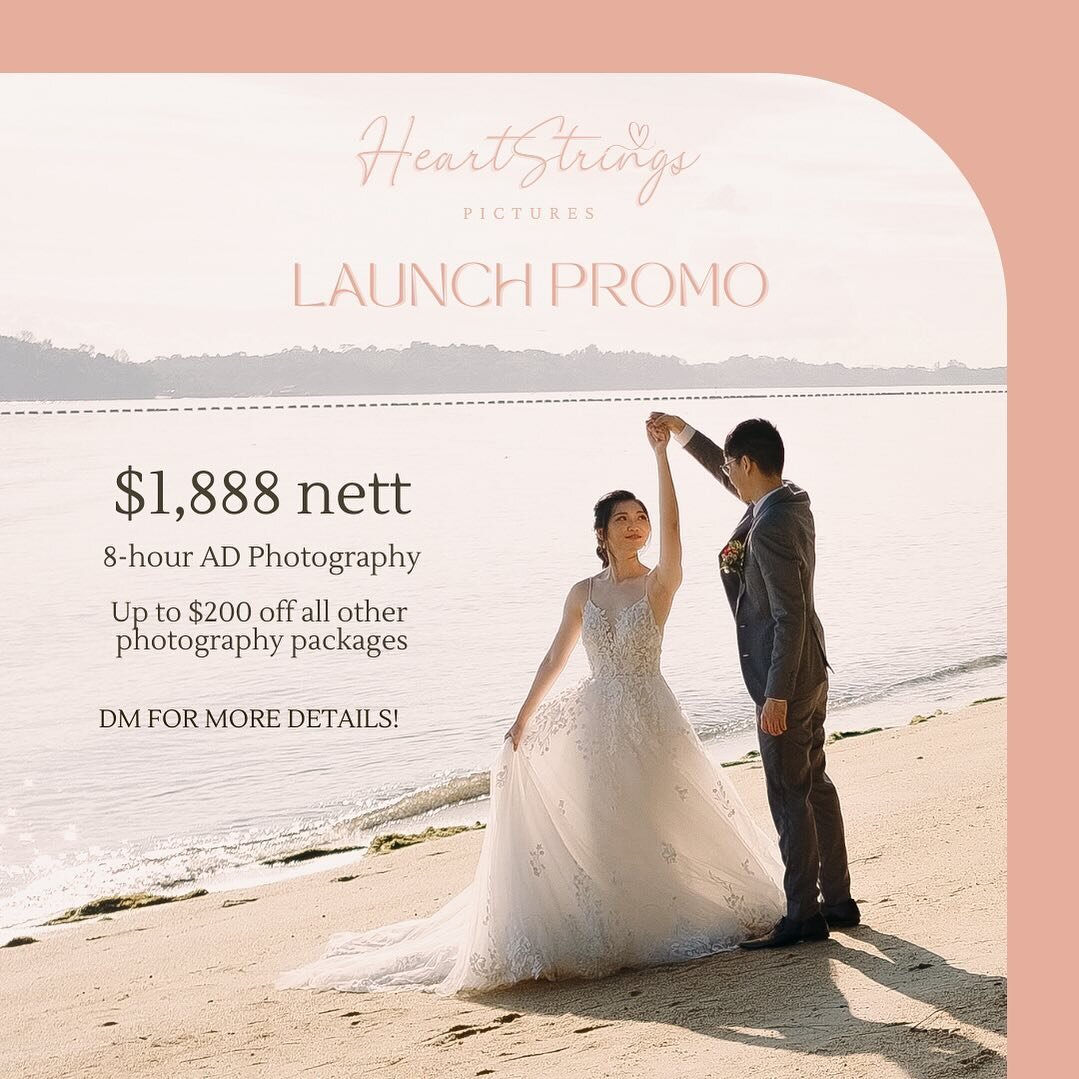 Enjoy our limited time launch promo because your love deserves to be artfully celebrated! 🎉 Let our lens capture the genuine connections and frame the raw emotions of your wedding day! 💍

#heartstringspics #singaporebrides #sgweddings #sgweddingpho