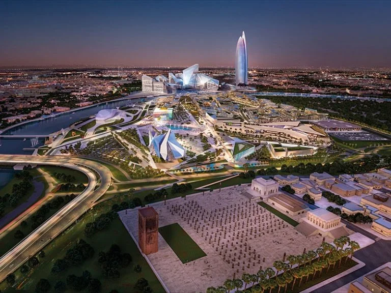 A rendering of Bouregreg Marina in Rabat, launched by King Mohammed VI of Morocco