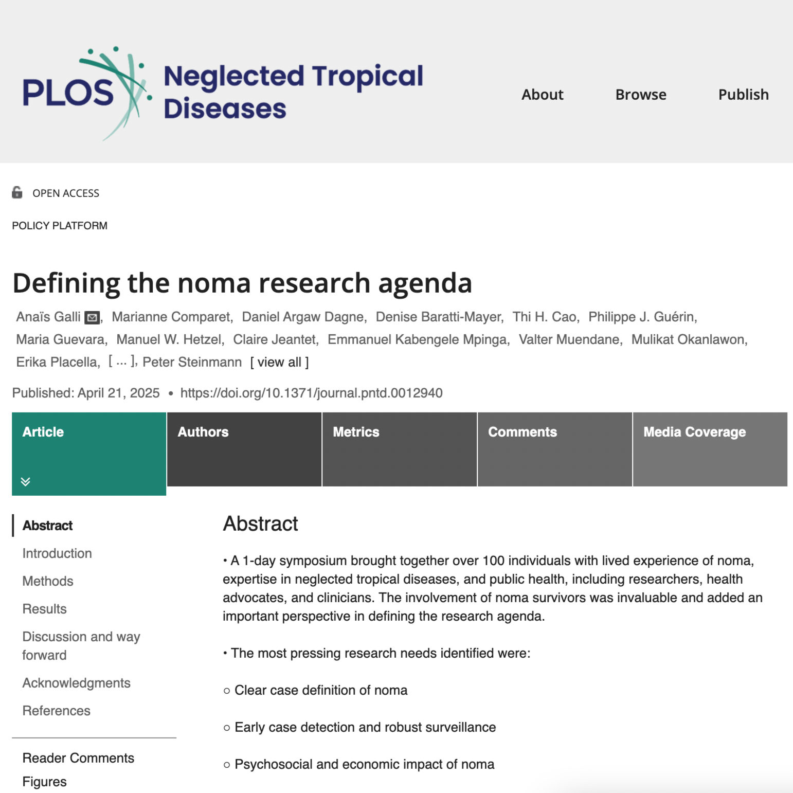 PLOS Neglected Tropical Diseases