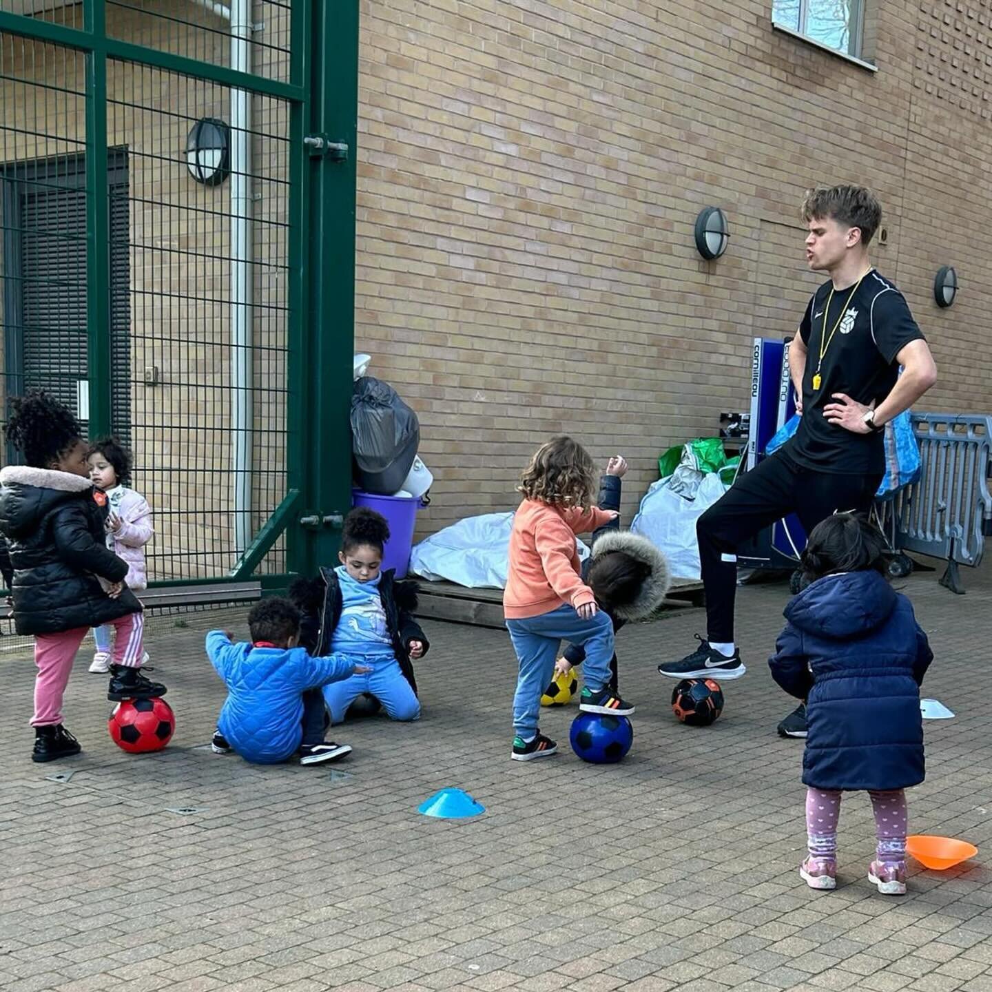 Last week at Little St Pancras Nursery with @bloomsburyfootball . From dribbling to scoring goals, they&rsquo;re mastering it all! Interested in enrolling your child at our nursery? We will have spaces available from September! Subscribe to our newsl