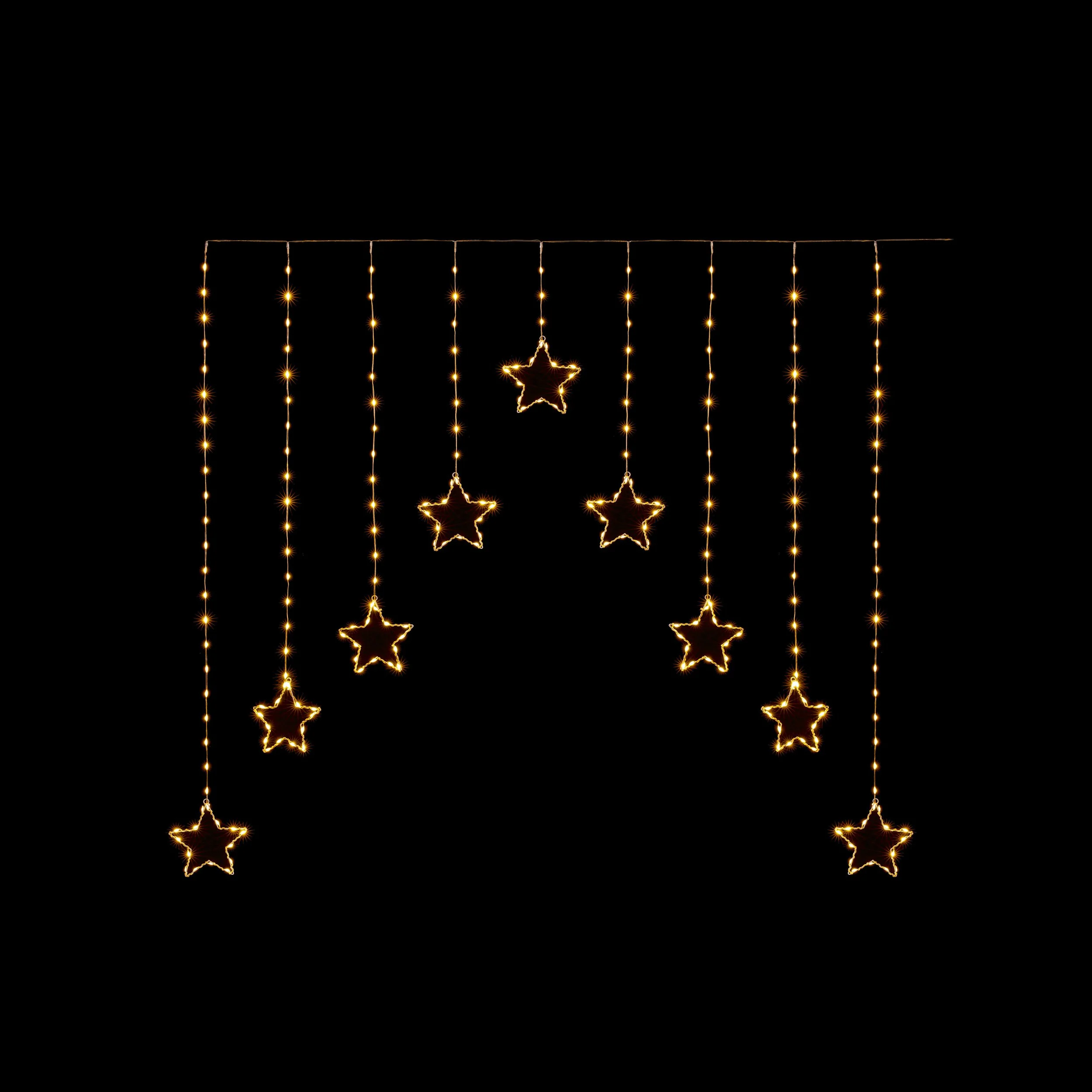 Premier 1.2 x 1.2m FlexiBrights Star Curtain Light, 108 Warm White LED, Multi Action