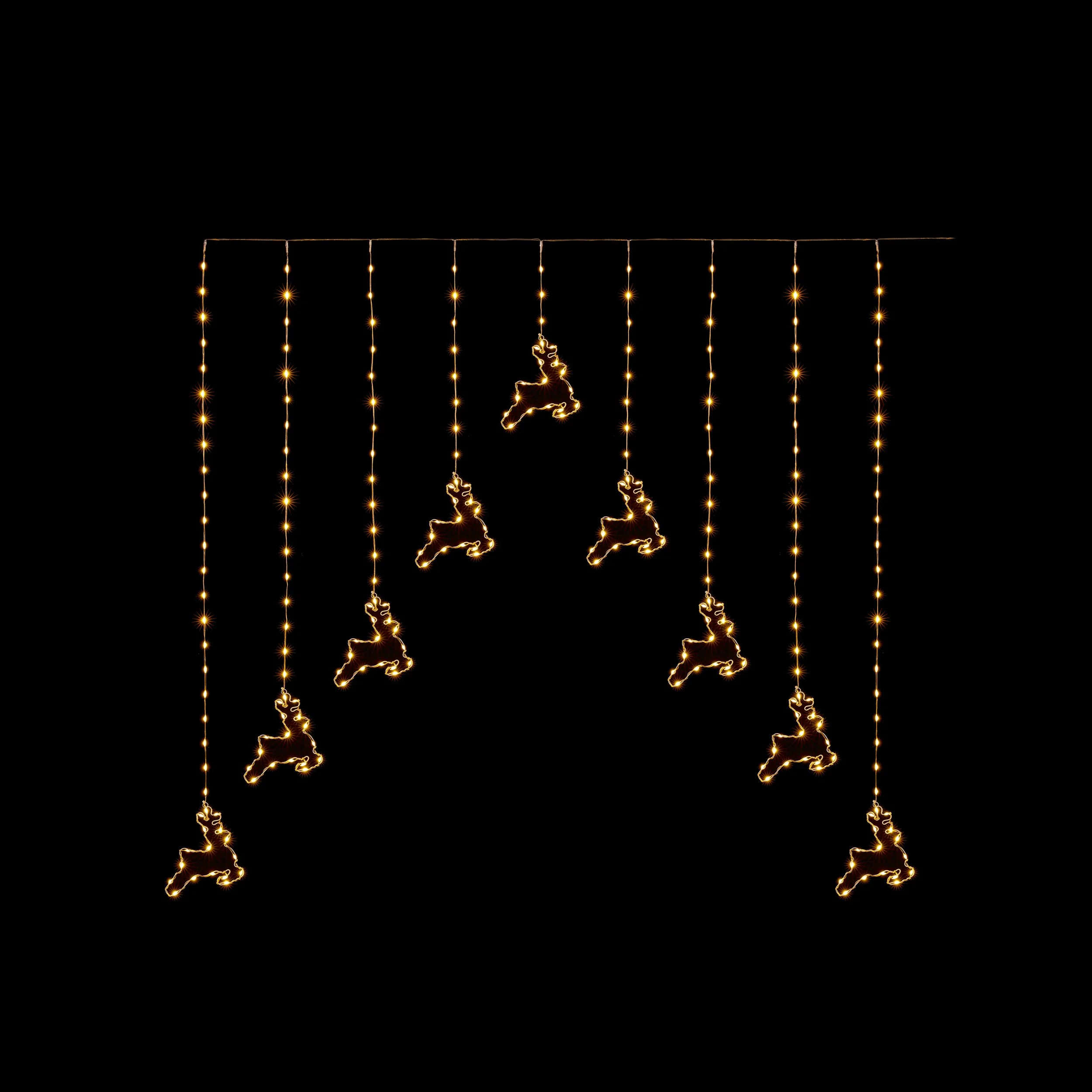 Premier 1.2 x 1.2m FlexiBrights Reindeer V Curtain Light, 276 Warm White LED