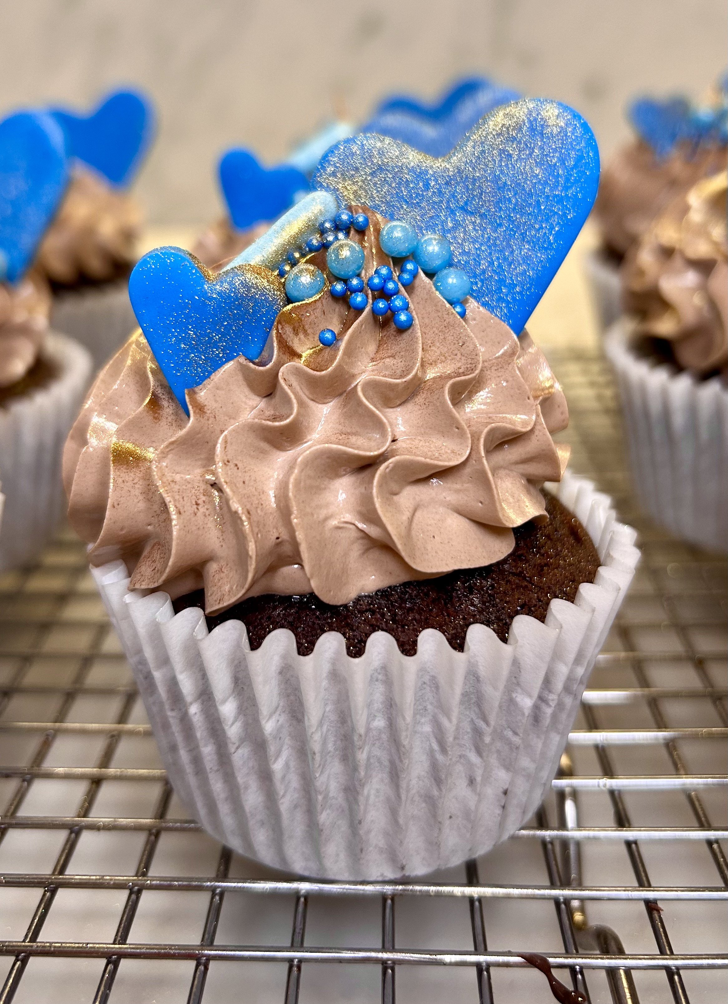 Regular chocolate cupcake with chocolate buttercream