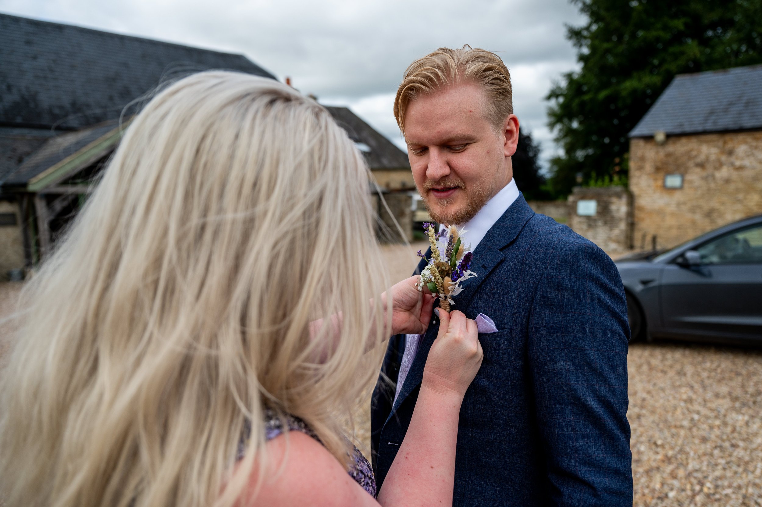 Groom prep at Great barn Aynho