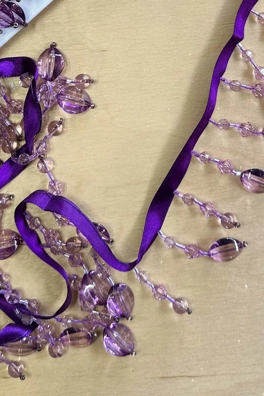 Purple Beaded Fringe
