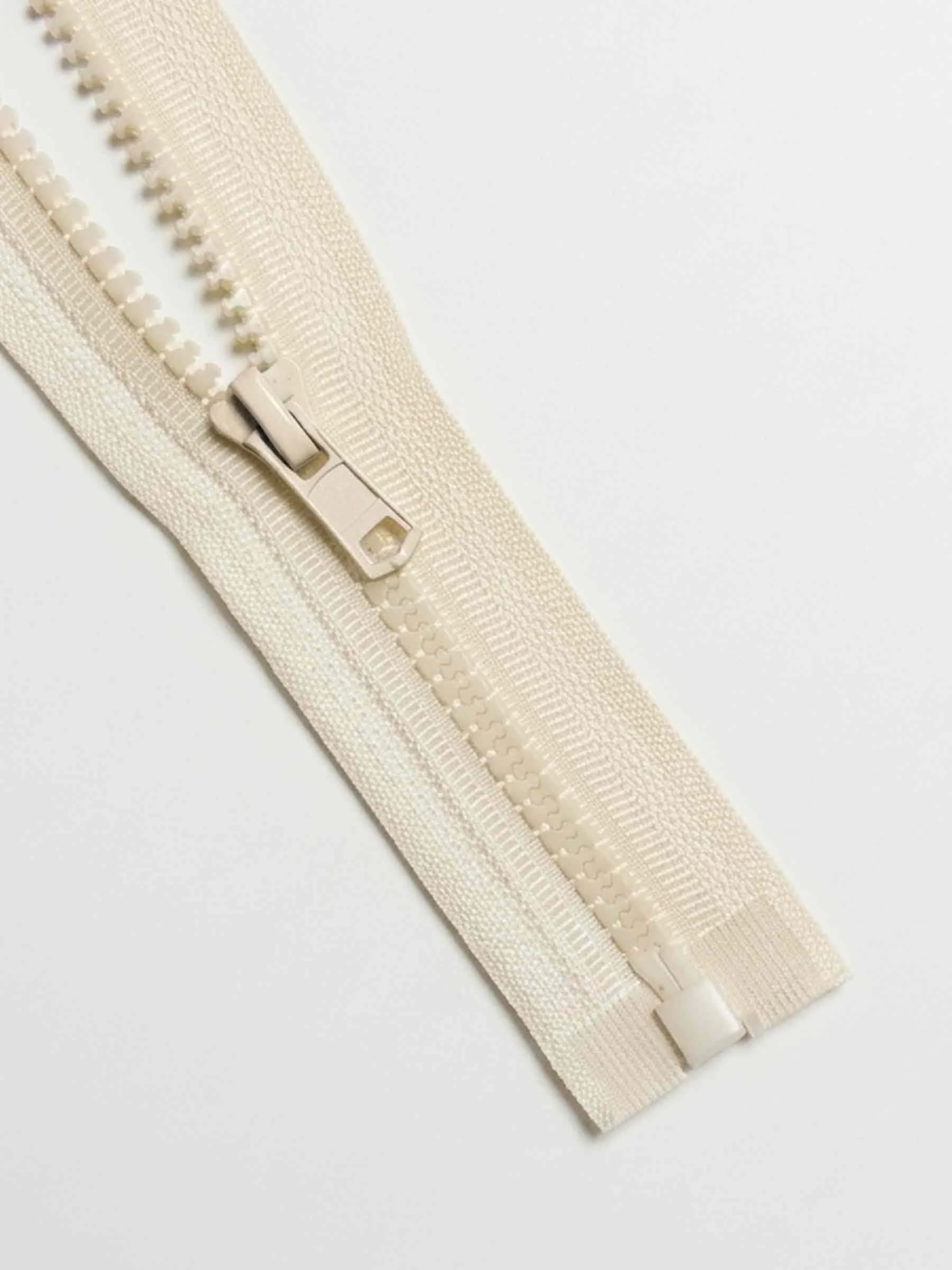 Cream Chunky Open Ended Zip