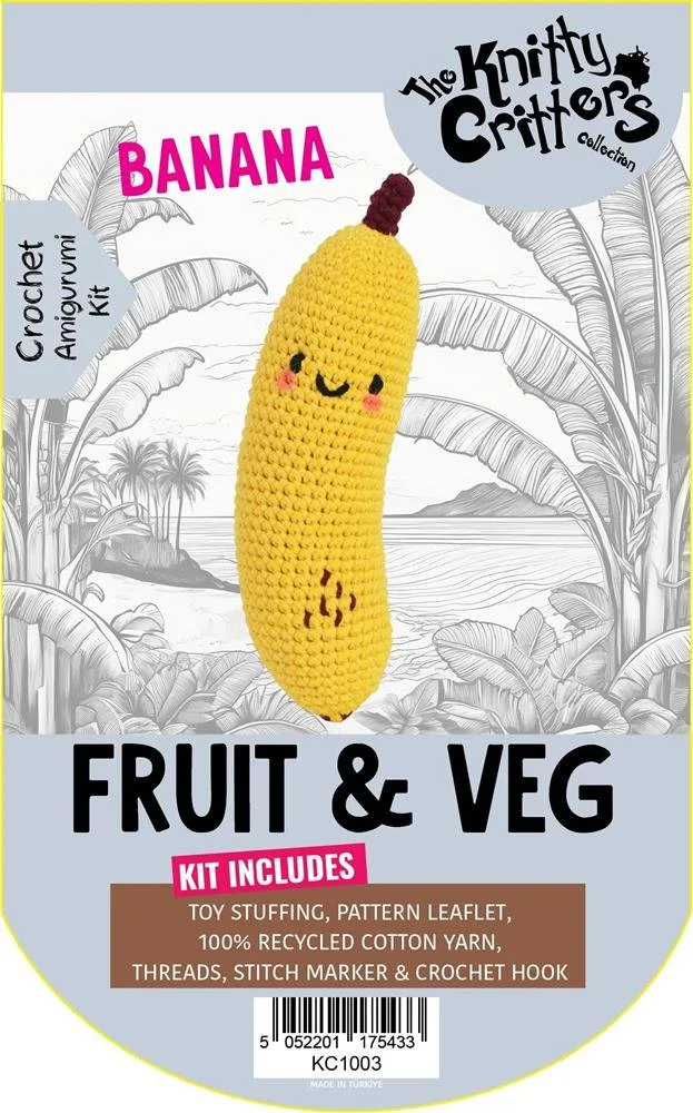 Pouch Pals Banana Amigurumi crochet kit