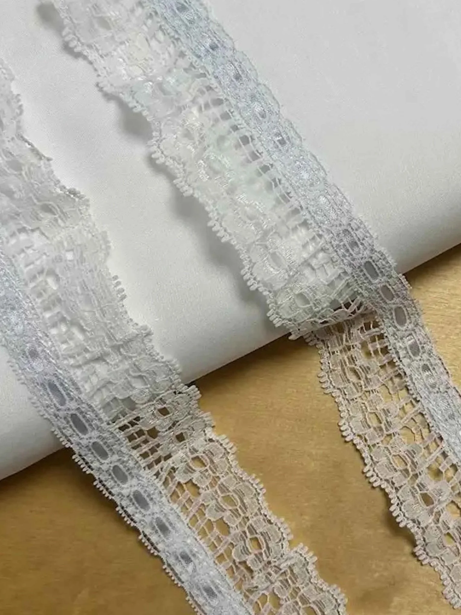 White Lace and Ribbon 4cm Trim