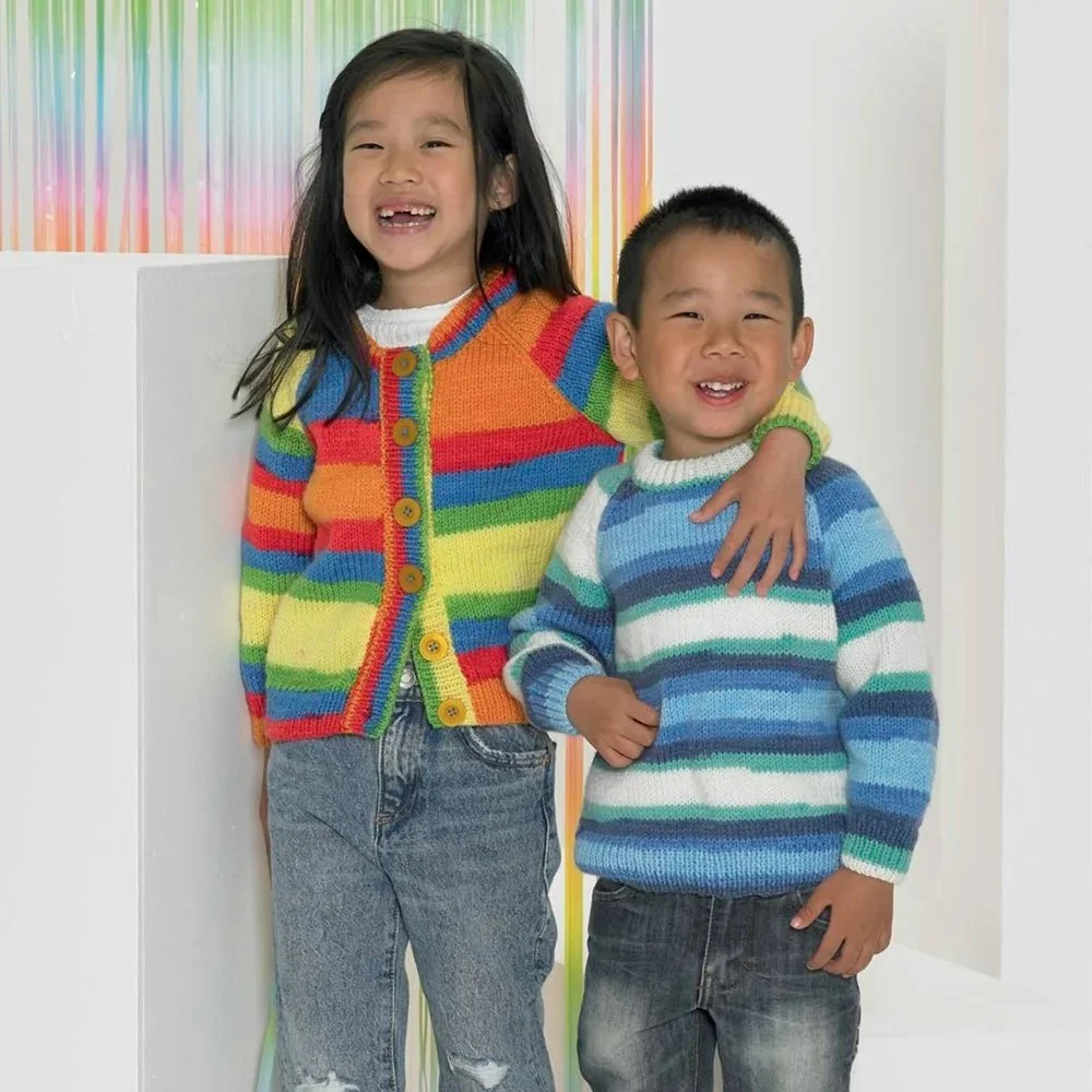 Sweater and Cardigan in Wendy Giggles dk (7023) Leaflet