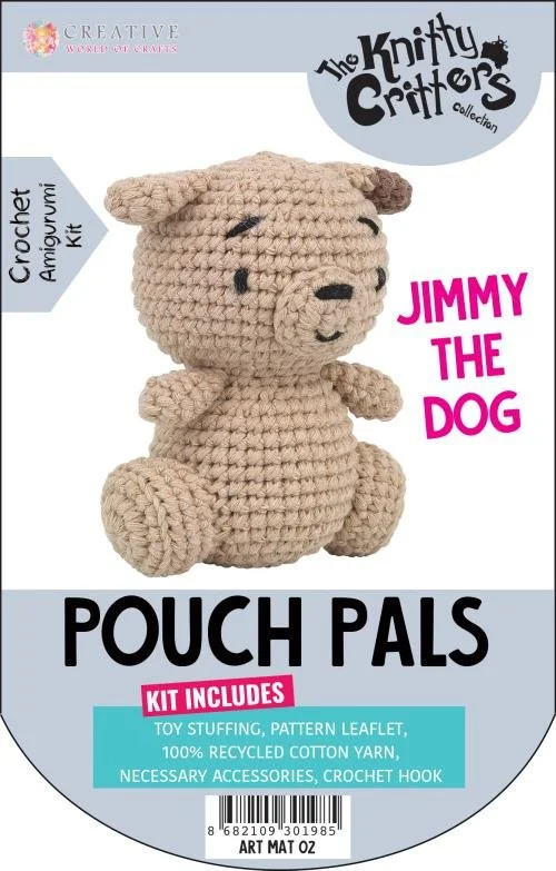 Pouch Pals Jimmy the Dog Amigurumi crochet kit