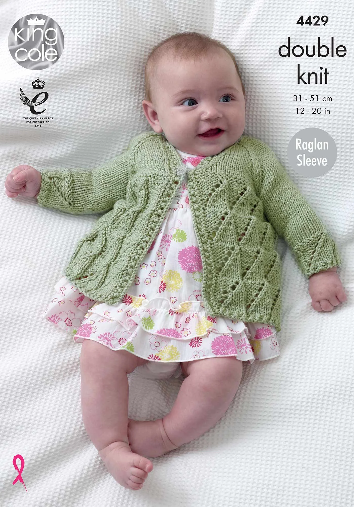 Matinee Coat, Angel Top and Cardigan in King Cole Cottonsoft DK (4429) Leaflet