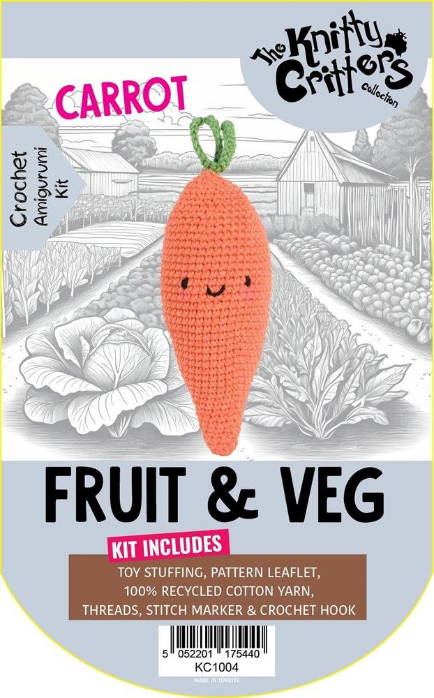 Pouch Pals Carrot Amigurumi crochet kit