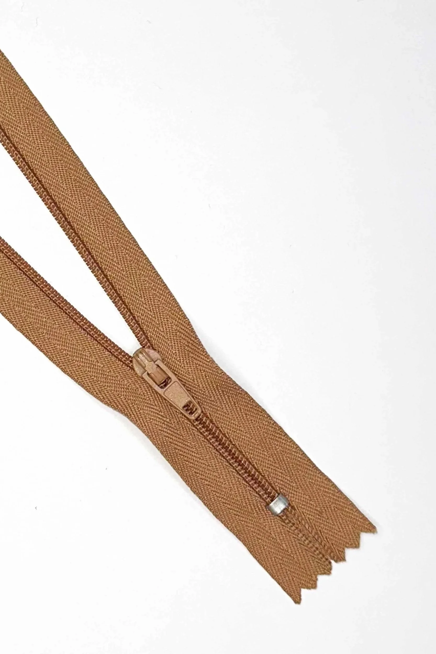 Beige Closed End Zip