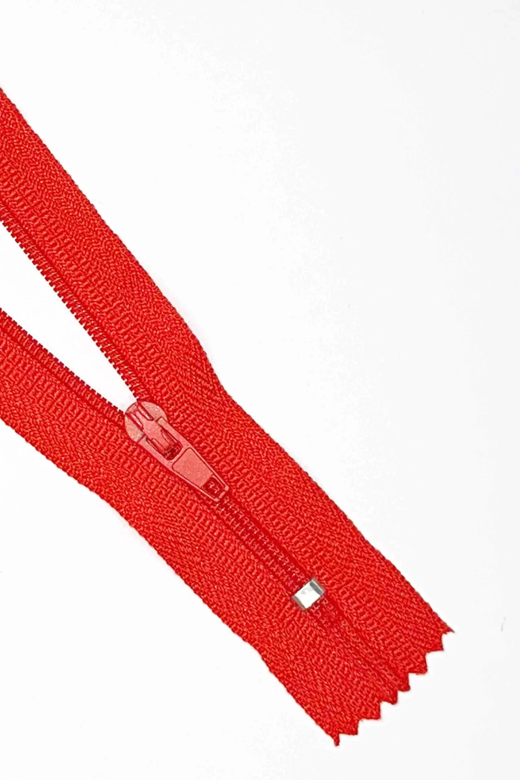Red Closed End Zip