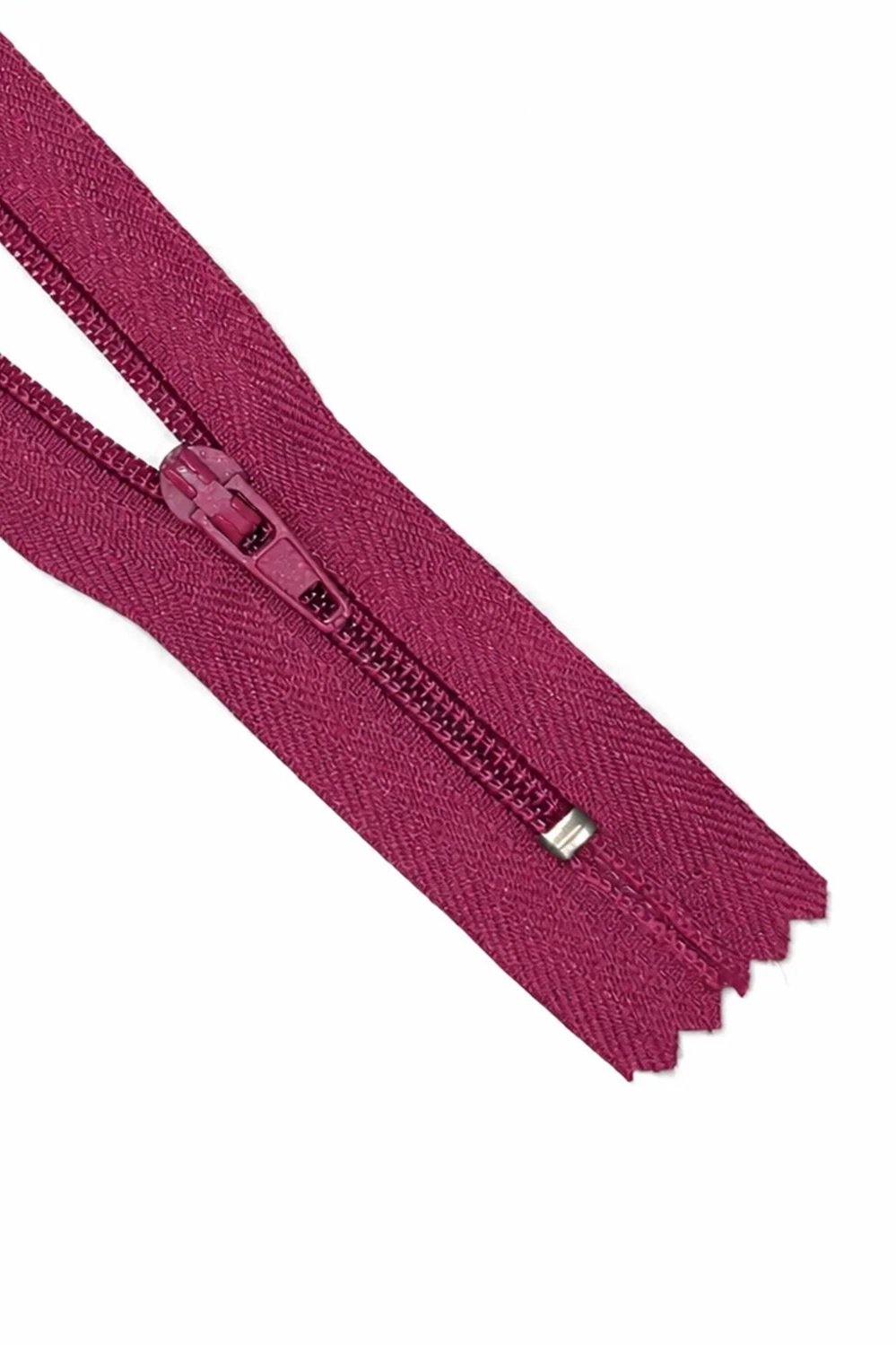 Burgundy Closed End Zip