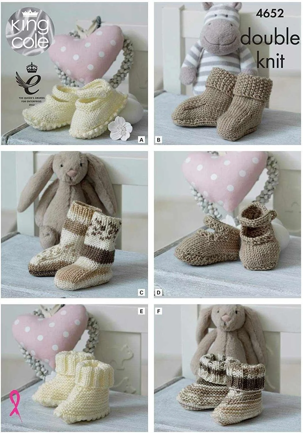 Baby Socks, Booties and Shoes in King Cole Cherish and Cherished DK (4652) Leaflet