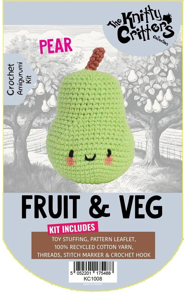 Pouch Pals Pear Amigurumi crochet kit
