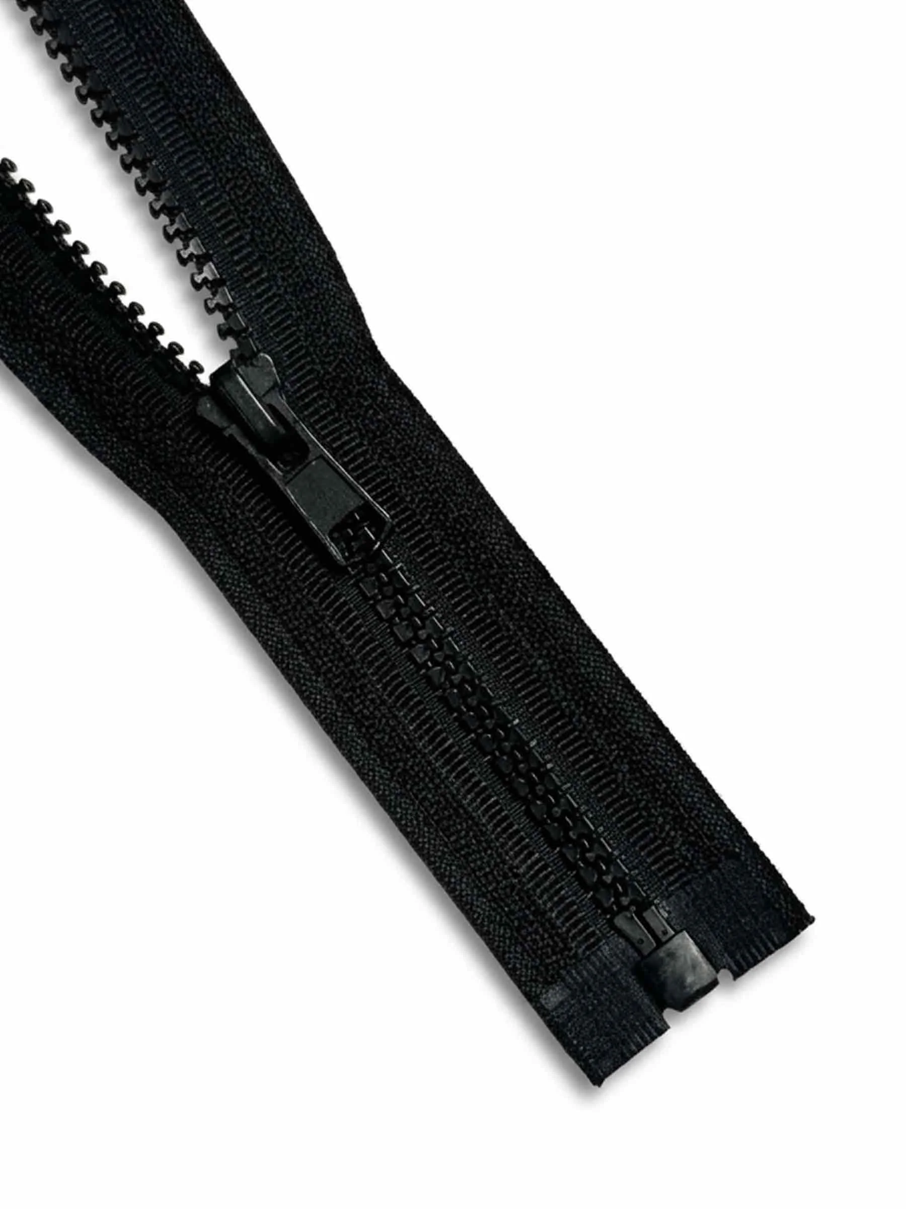 Black Chunky Open Ended Zip