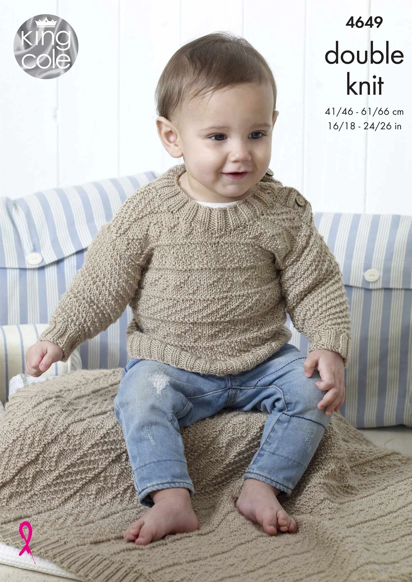 Babies Sweaters and Blanket in King Cole Cherished DK (4649) Leaflet