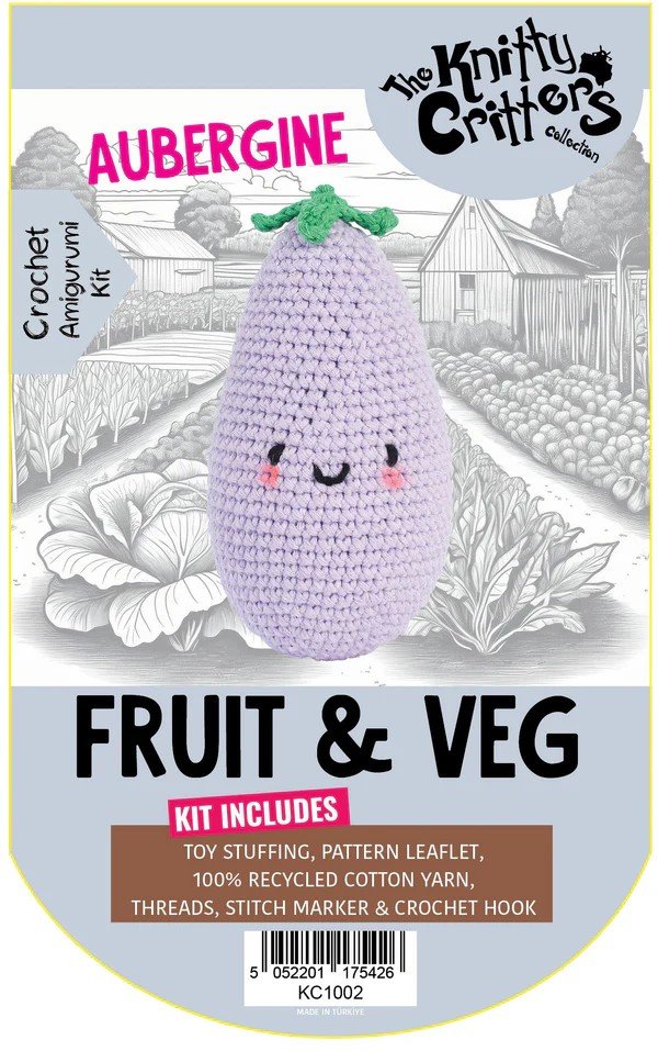 Pouch Pals Aubergine Amigurumi crochet kit