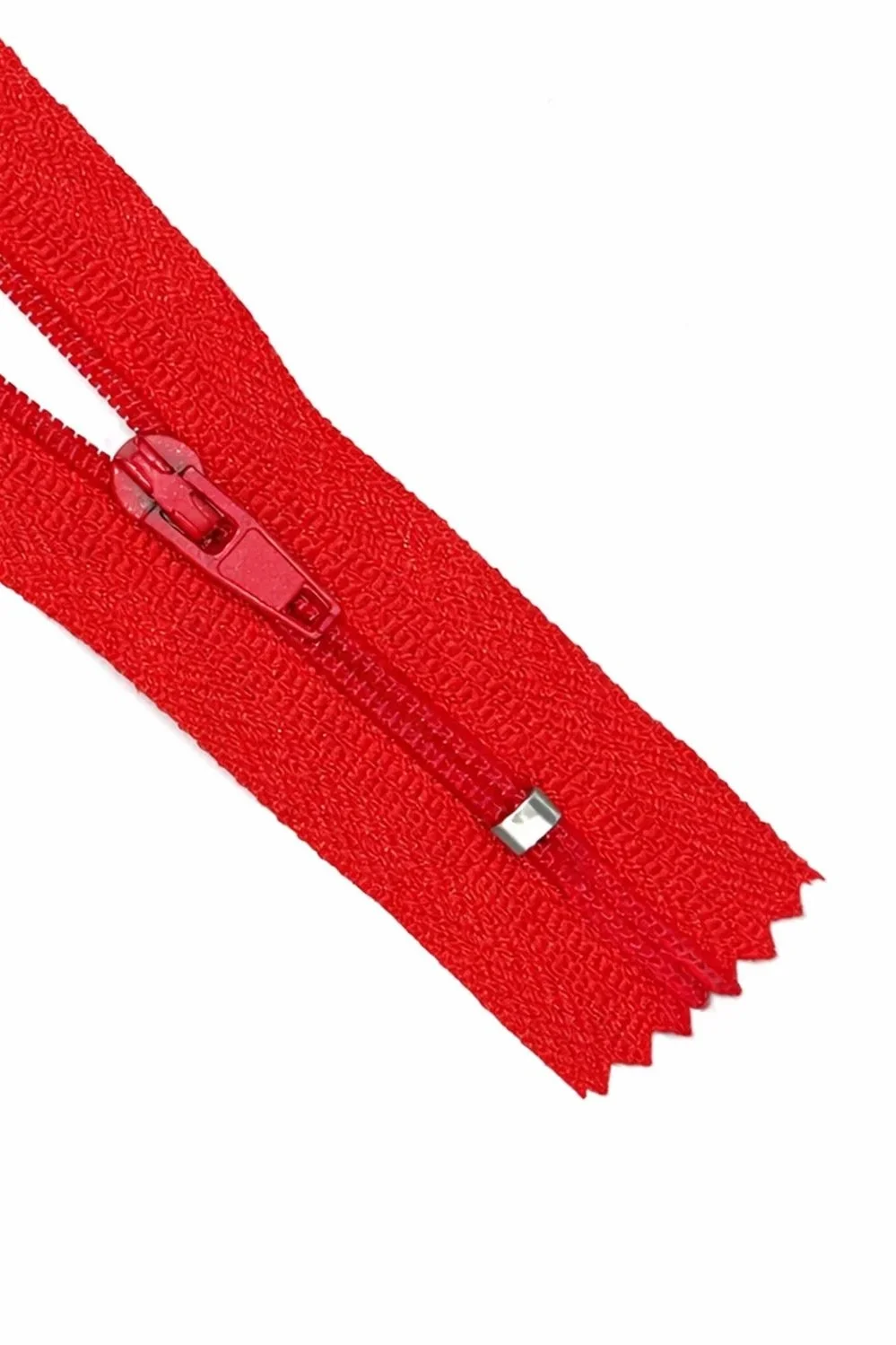 Red Closed End Zip