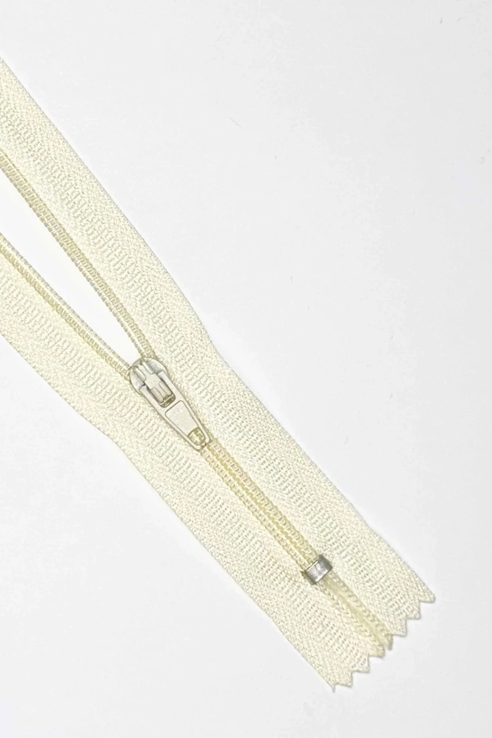 Cream Closed End Zip