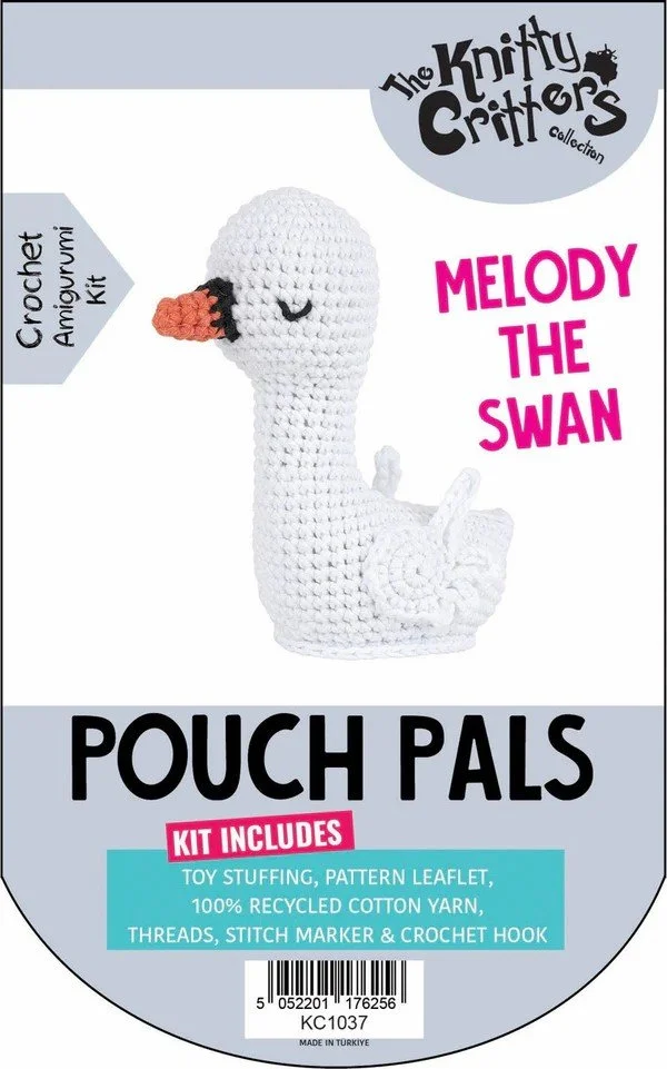 Pouch Pals Melody the Swan Amigurumi crochet kit