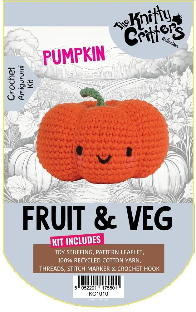 Pouch Pals Pumpkin Amigurumi crochet kit