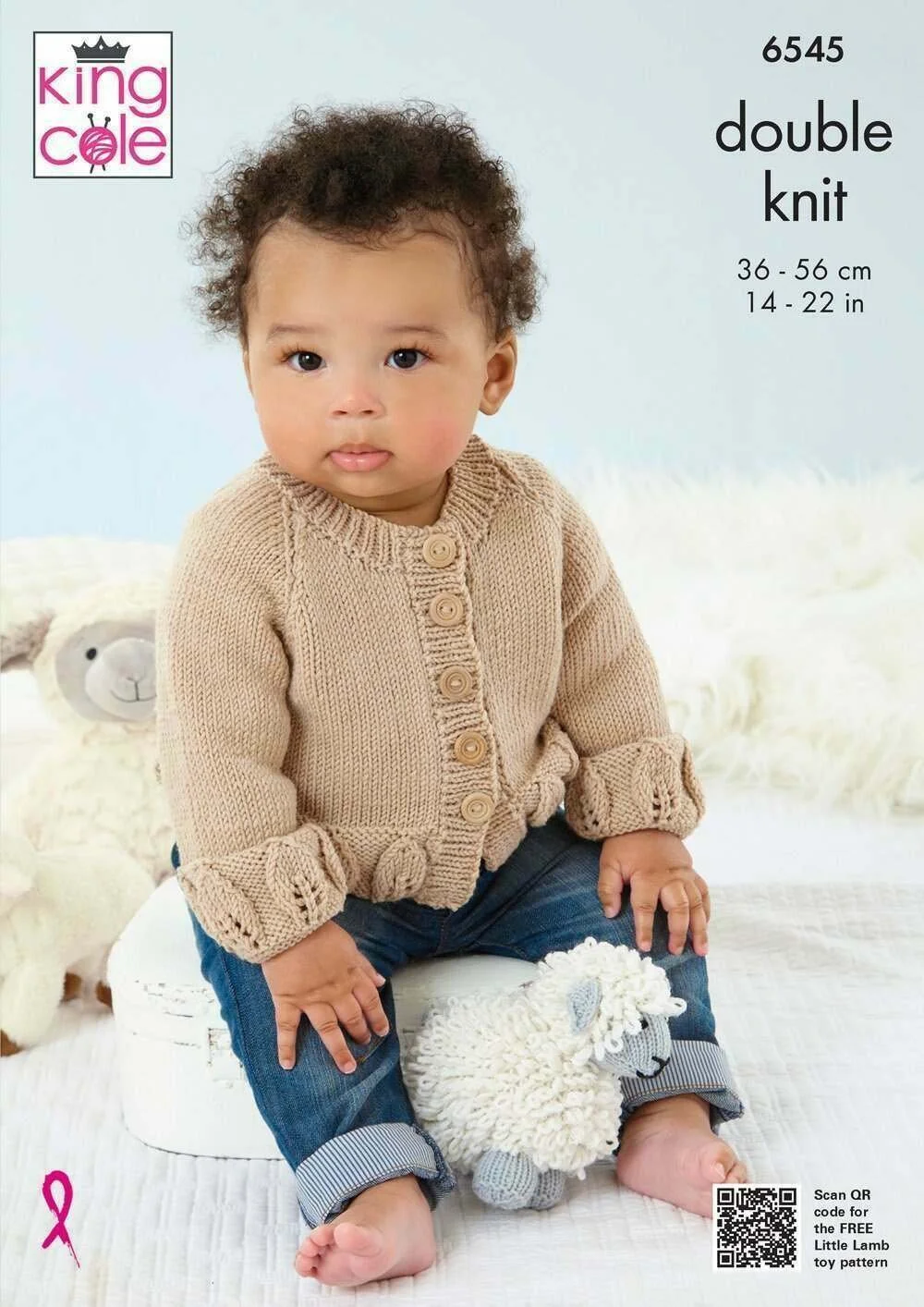 Cardigan, Sweater, Hat and Blanket in King Cole Little Lamb DK (6545) Leaflet