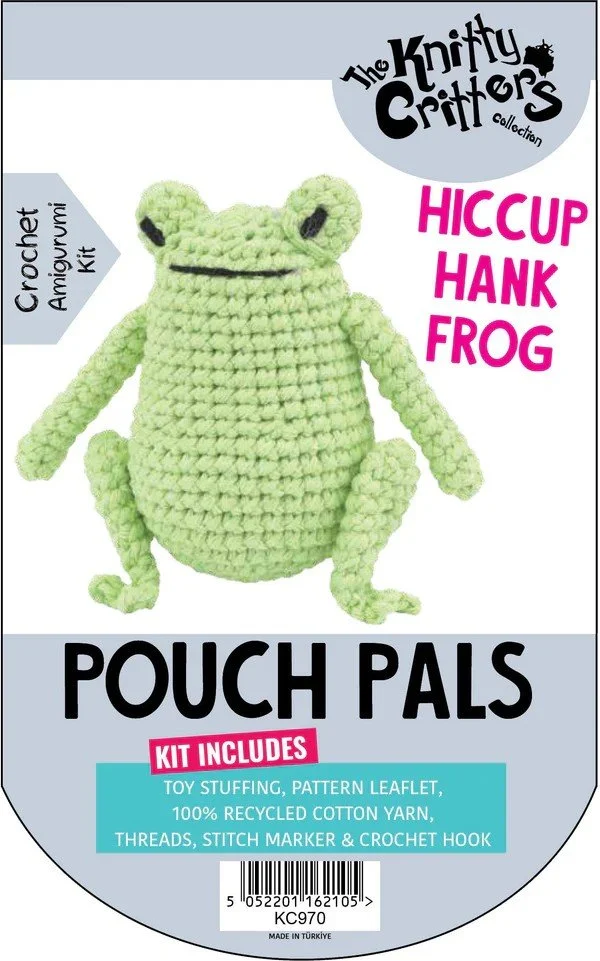 Pouch Pals Hiccup Hank Frog Amigurumi crochet kit