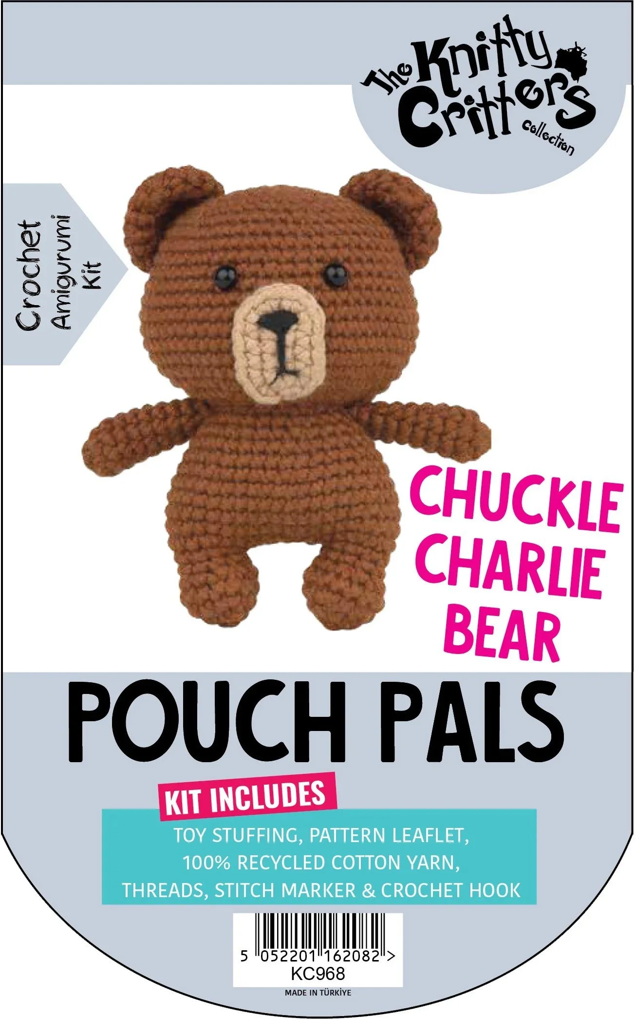 Pouch Pals Chuckle Charlie Bear Amigurumi crochet kit