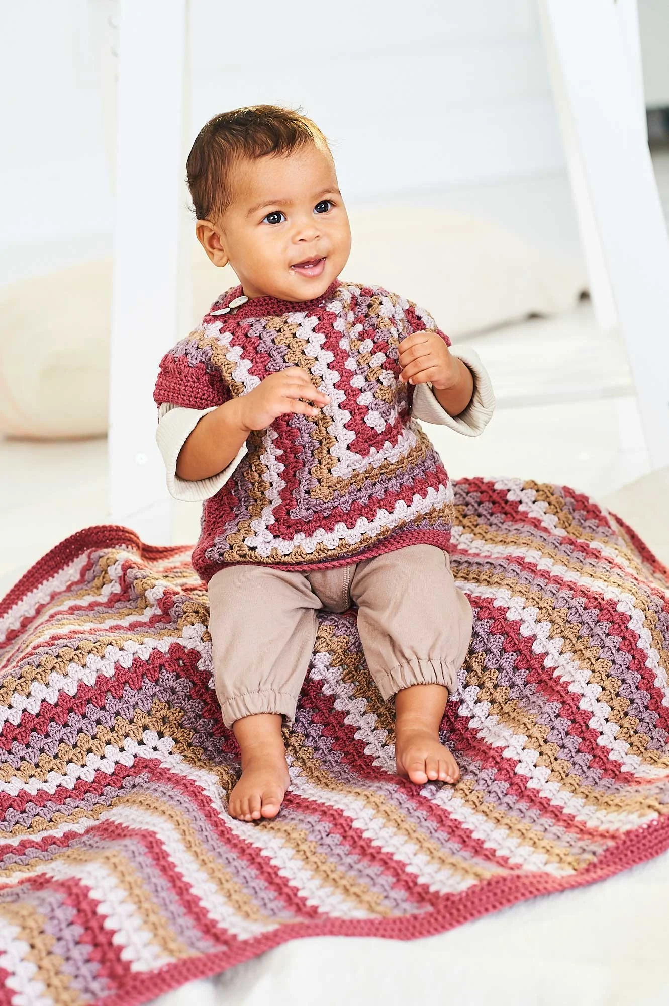 Crochet Sweater, Top and Blanket in Stylecraft Bambino DK (10236) Leaflet
