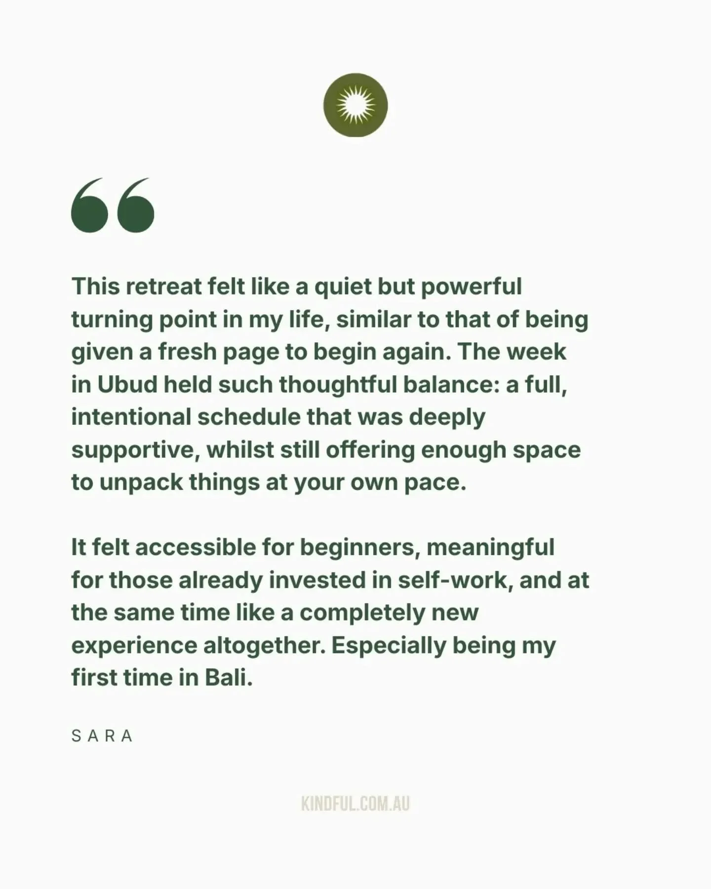 Our retreats are designed to hold both structure and spaciousness, offering support while allowing you to move at your own pace. Whether you&rsquo;re new to this work or deeply immersed, you&rsquo;re met exactly where you are.

Learn more at kindful.