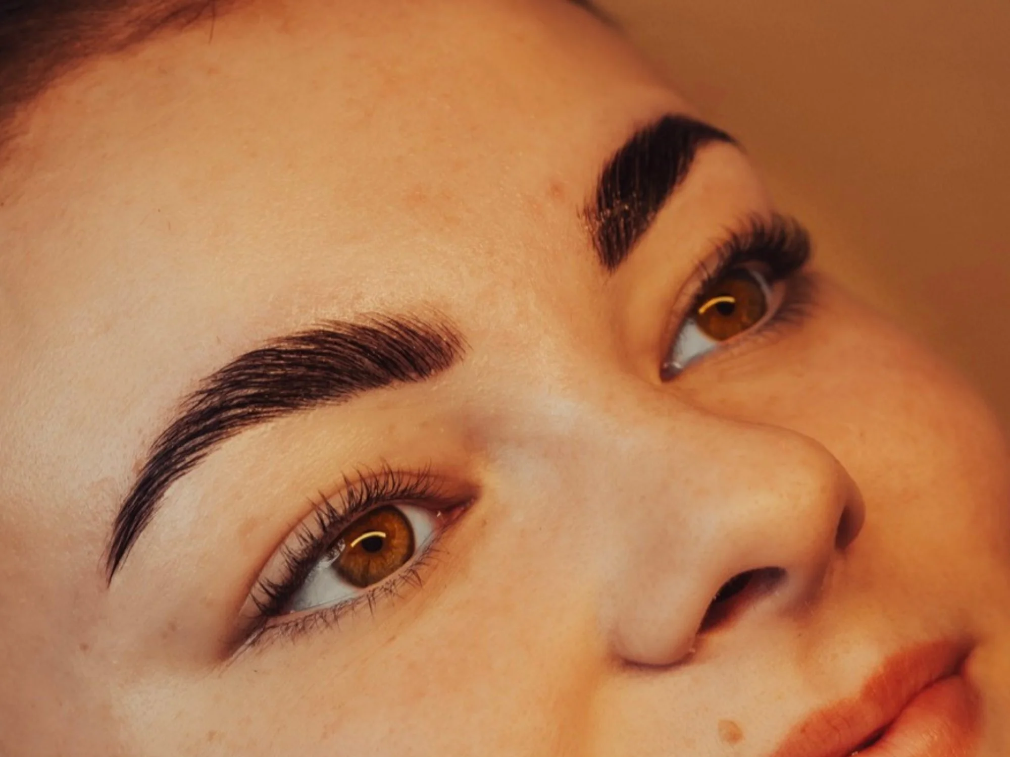 Finished brow and lash results at BLINK Beauty studio in Renfrew