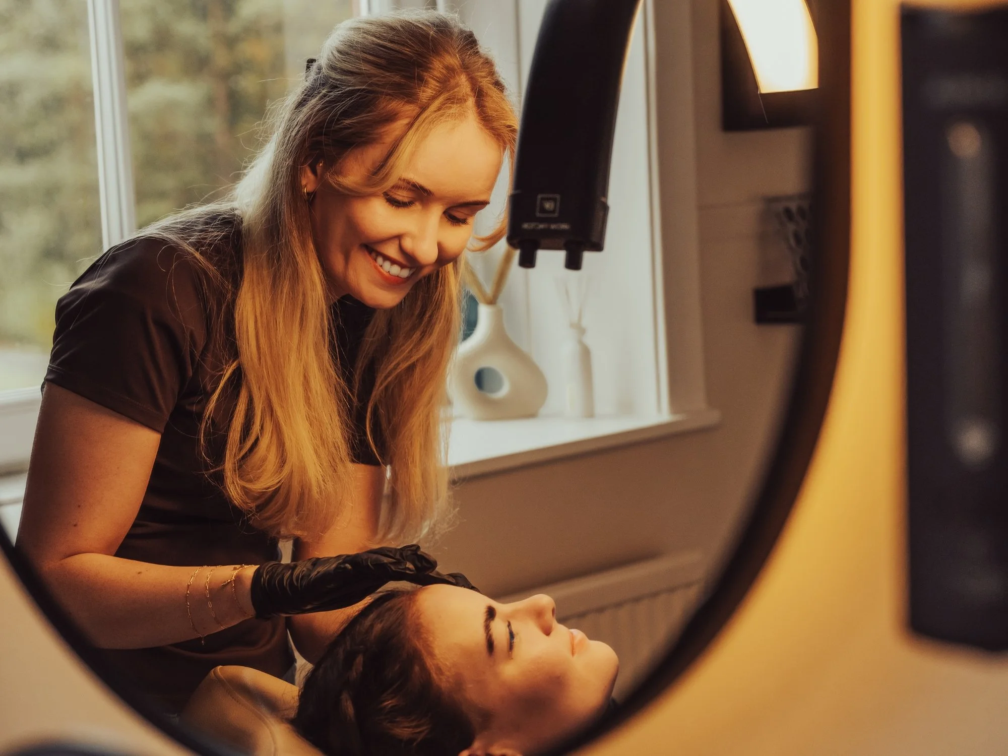 Brow and lash consultation with Hayley at BLINK Beauty studio in Renfrew