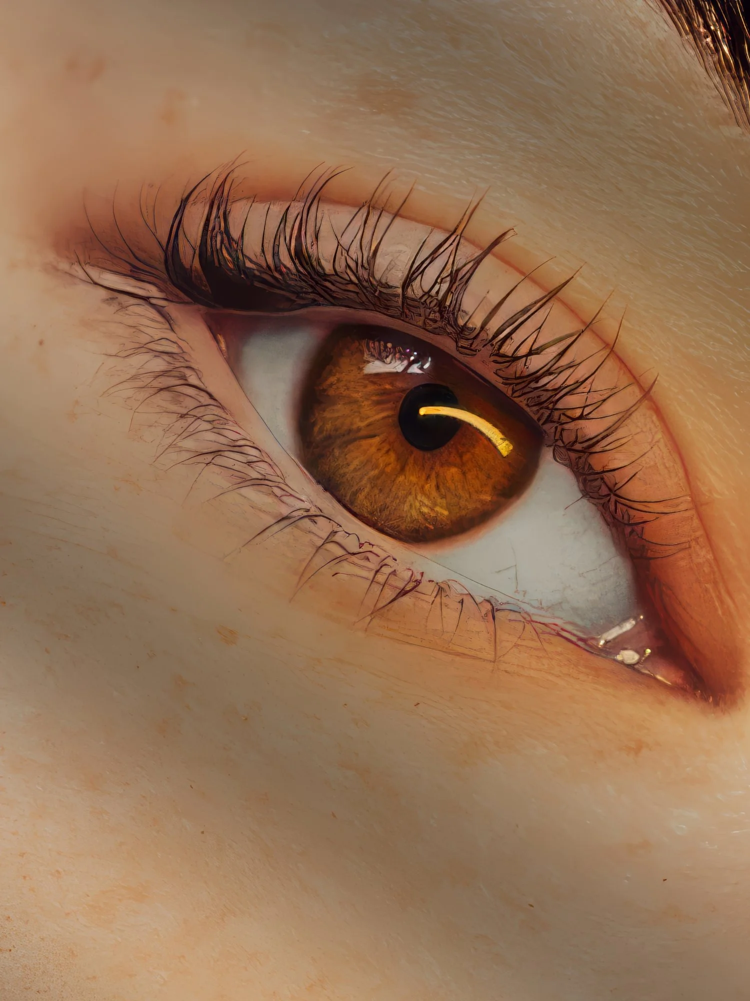 Lash lift treatment creating a natural curled finish at BLINK Beauty studio in Renfrew