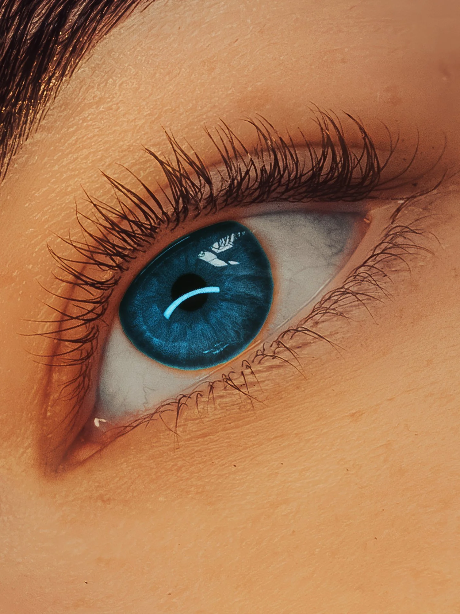 Korean lash lift with a softer natural curl at BLINK Beauty studio in Renfrew