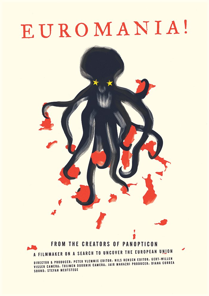 One of the concepts before designing the final Euromania film poster.