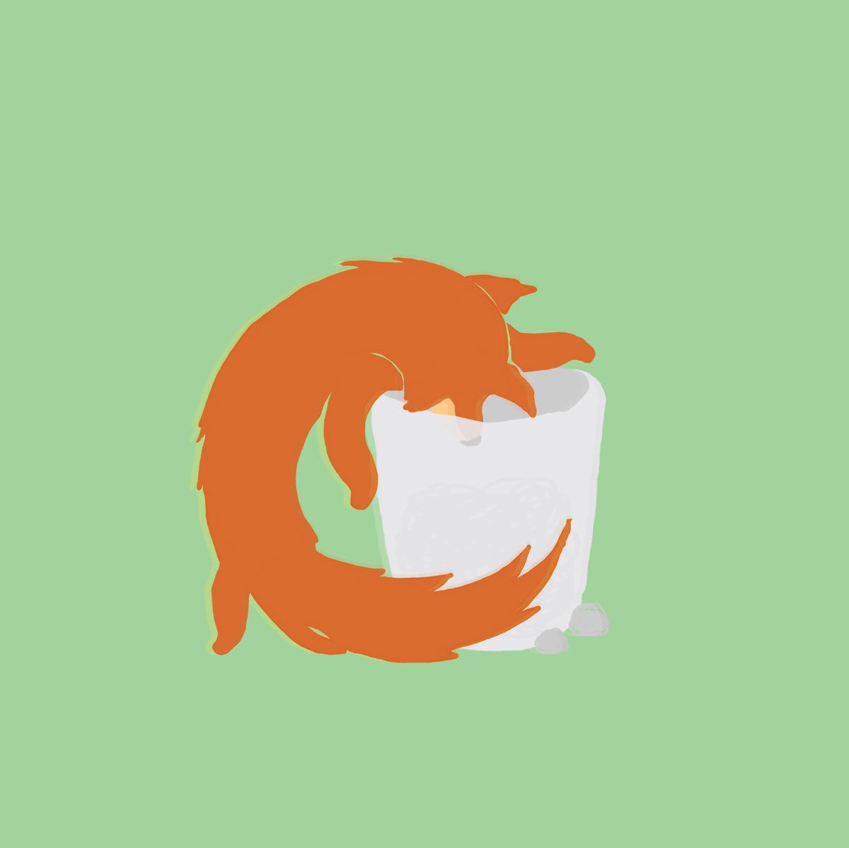 Firefox rummaging through the bins.