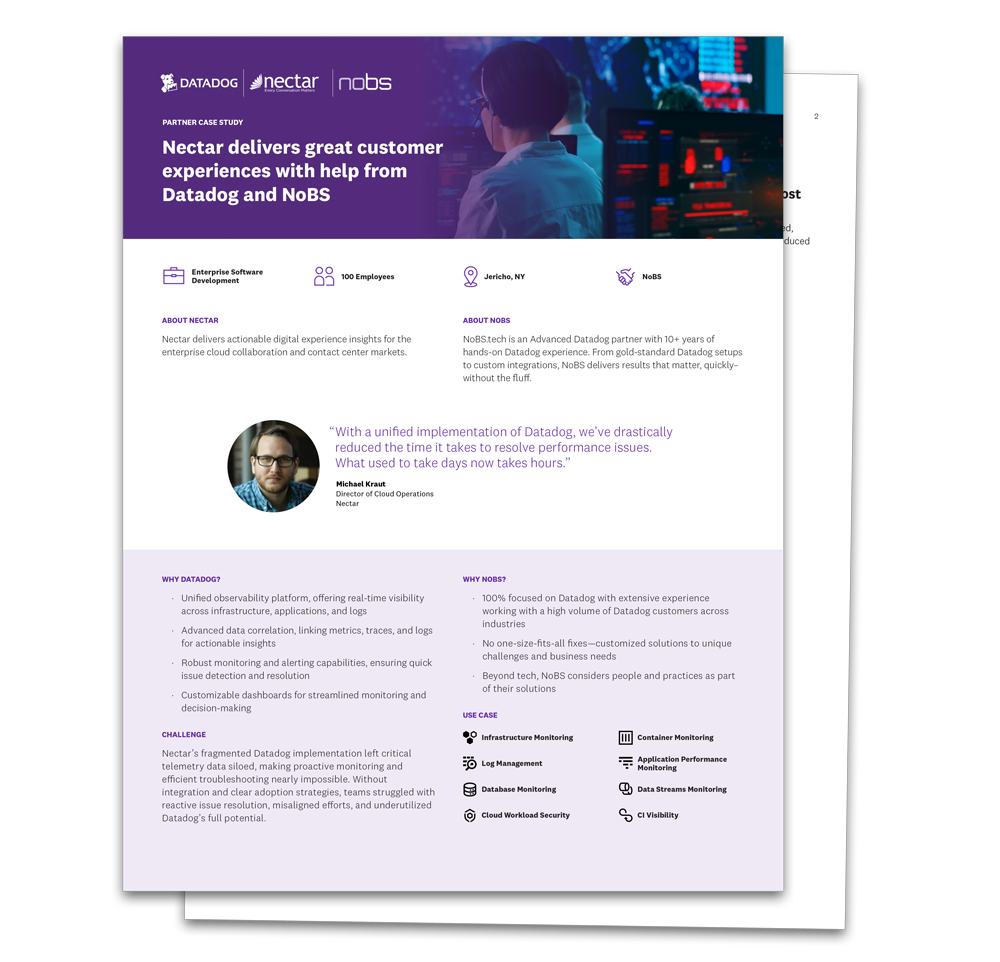 Screenshot of Nectar Case study
