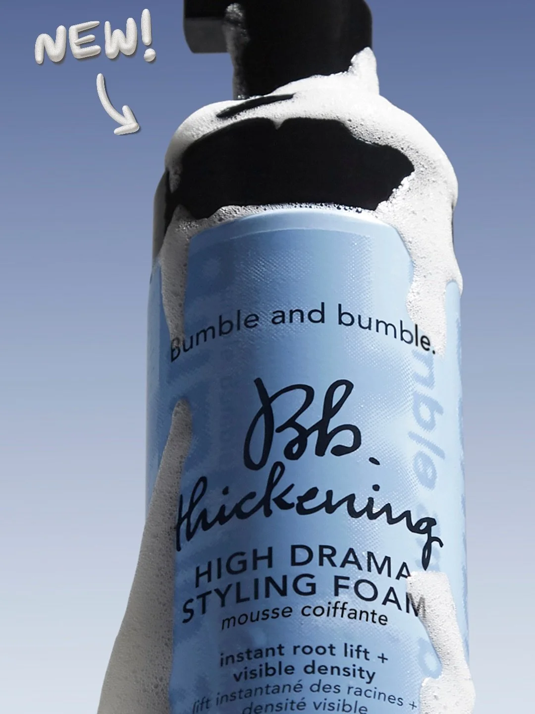 It&rsquo;s time to dial-up the drama and break the boundaries of volume with NEW Bumble and bumble Thickening High Drama Styling
Foam. This foaming styler delivers 360&deg; volume, with instant root lift + an immediate increase in visible
density, th